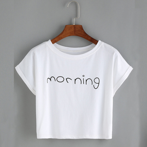 T-shirt manches courtes col rond pour femme, estival et mignon, de haute qualité, avec lettres imprimées, à la mode, rose, - Product Image 2