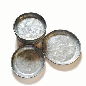 Antique Galvanized Tin Coasters <b>Set</b> of 6 - Product Image 1