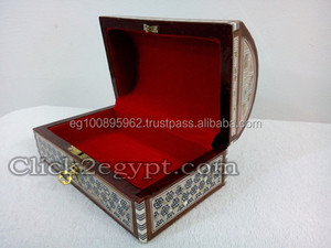 Caja de Joyería de Madera con Incrustaciones de Mosaico de Nácar J28, con Cerradura y Llave - Product Image 2
