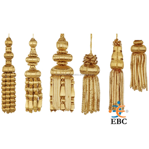 Borlas Doradas OEM con Bolitas Decorativas, Borlas de Oro Personalizadas para Iglesias, Borlas de Oro al por Mayor, Cordones de Borlas - Product Image 3