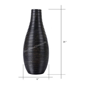 แจกันไม้แกะสลักตกแต่งบ้านทำจากไม้เนื้อแข็งแจกันดีไซน์สร้างสรรค์ขนาดใหญ่สำหรับผู้ขายออนไลน์ - Product Image 2