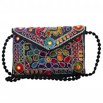 Oogkoppeling Handtas Boho Lifestyle Zomerkleur Wollen Borduurwerk Crossbody Koppelingen Tribale Tas Portemonnee