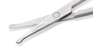 Ciseaux à sourcils finis gris en acier inoxydable ES-04 Outil essentiel pour ensemble de manucure et de pédicure - Product Image 2