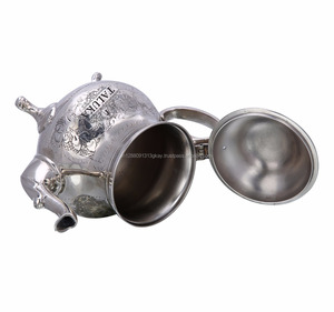 Wholesale Supplier 26 oz Coffee Serving Brass <b>Tea</b> <b>Pot</b> <b>Set</b> - Product Image 3