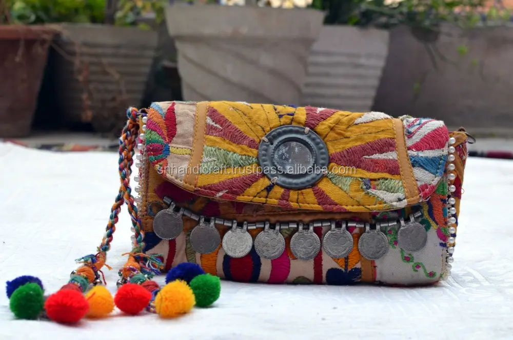 Banjara Clutch Bag handgemachte Stammes-Tasche Banjara indische Tasche