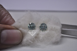 Moissanite véritable de couleur bleu fantaisie à prix bas en Inde - Product Image 5