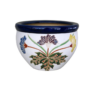 Maceta de Cerámica Moderna Hecha a Mano en Vietnam con Acabado Esmaltado, Forma Redonda para Decoración de Interiores/Exteriores del Hogar y Jardín - Product Image 2