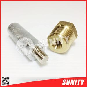 Sunity 16mm * 60mm * M8 + 1/2 \ "Anode en barre de zinc prise en laiton moteur hors-bord pour Hyundai Diesel Marine bateau partie réparation marché Taiwan - Product Image 3
