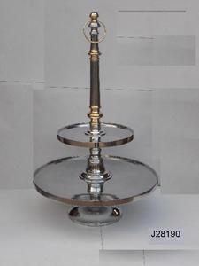 Mesa de Aluminio Fundido de Dos Niveles con Acabado en Níquel Rugoso, Parte Central para Flores, Decoración de Pasteles, Decoración de Bodas, Decoración de Fiestas - Product Image 3