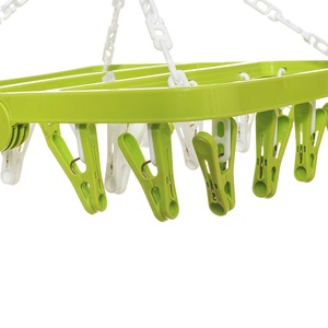 24 chevilles Séchage Porte-cintres Pliable Etendoir avec 24 Clips pour Chaussettes et Vêtements Pour Enfants - Product Image 6