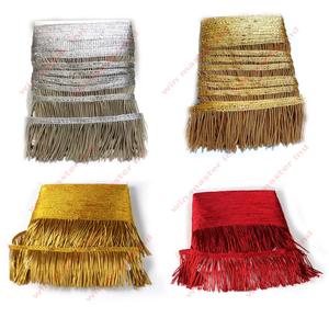 Oem-alambre con flecos, color dorado, rojo y plateado, venta al por mayor - Product Image 1