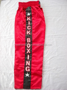 Pantalons de kickboxing personnalisés avec logo, pantalon en satin pour arts martiaux et boxe - Product Image 2