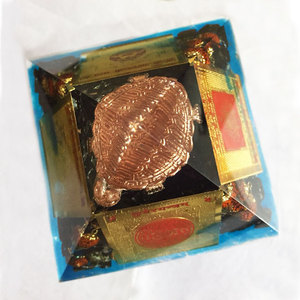 Chakra Orgonite Pyramide Méditation Cuivre Tortue Pyramide - Product Image 1