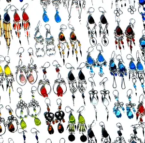 Alpaca Murano Color Glass Dangle Drop Handmade Earrings Peruvian Jewellery Wholesale Variety of Models Fashion Costume Jewelry