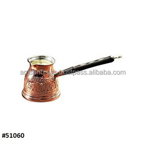 Solid Handle Turkish Coffee <b>Pot</b> Designer Turkish <b>Pot</b> Made in INDIA - Product Image 1