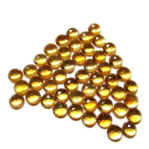 Vente chaude bonne qualité fabrication de bijoux citrine naturelle pierre précieuse calibrée en vrac 6mm Rose coupe ronde Cabochons pierre précieuse en vente - Product Image 2