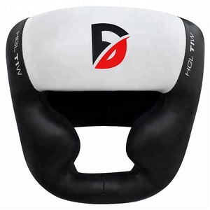Casco de cuero PU MMA negro L/XL para boxeo, kickboxing, combate y artes marciales protectores de cabeza de boxeo - Product Image 1