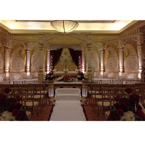 Paisley เวทีแต่งงานแบบดั้งเดิมของอินเดีย,เวทีการตกแต่งงานแต่งงานที่สวยงามเวทีการต้อนรับสไตล์คิงส์ - Product Image 1