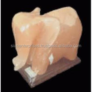 Lámpara de sal de roca rosa con luz natural en forma de elefante estilo Feng Shui de Sian Enterprises, diseño de animales tallados a mano, eleva tu espacio - Product Image 4