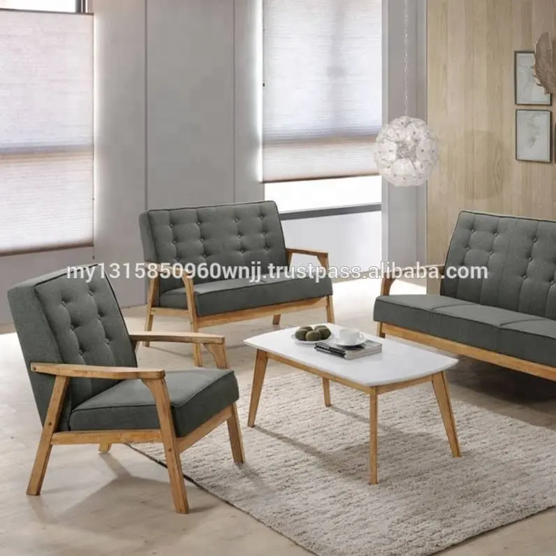 Деревянный набор диванов для небольших помещений, набор диванов для маленькой гостиной