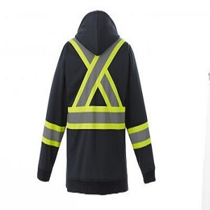 Sweat à capuche personnalisé de sécurité routière haute visibilité Capuche détachable Antistatique Respirant Réfléchissant Imperméable Caractéristiques thermiques fluorescentes - Product Image 1