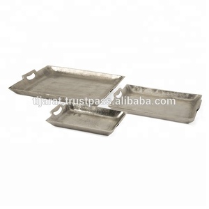 Bandeja decorativa de hierro y espejo con forma moderna y elegante superventas para decoración de mesa de comedor de boda con logotipo personalizado - Product Image 6