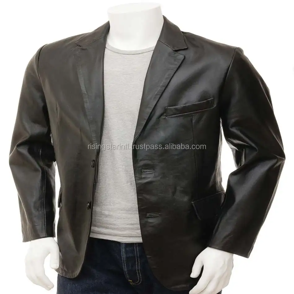 高品質タンレザーファッションブレザーコートジャケットデザイナーコートムーリングシープスキンレザーボンバーフライングジャケット