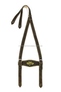 Bavarois Lederhosen Antik Vintage Trachten Shorts brodé coupe-vent Anti-rides maternité grande taille en cuir véritable - Product Image 3