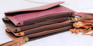 Bolso de mano de cuero genuino multicolor curtido de lujo, bolso de mano de diseñador para teléfono móvil, bolso de mano para mujer, cartera larga, bolso de mano - Product Image 2