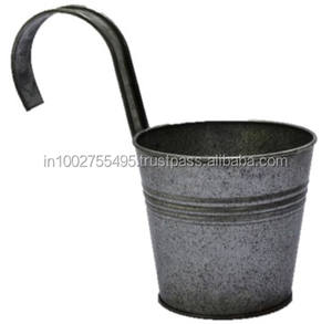 Cubo de jardín de Metal galvanizado naranja grande Mini maceta de jardín de techo Cubos de maceta de media pared decorativos - Product Image 2