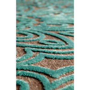 Alfombra de Área de Lujo Moderna con Diseño Floral, Tejida a Mano con Pelo Cortado, de Algodón/Lana, Antideslizante, Lavable, 8mm de Grosor - Product Image 1