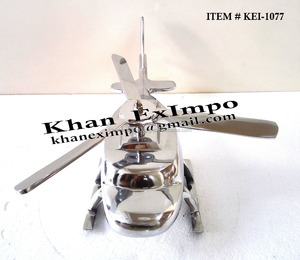 Mini Vaisselle de bureau en hélicoptère en aluminium pour décorations de fête - Product Image 5