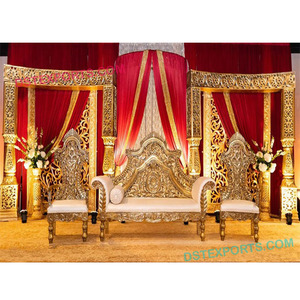 Maharani-Decoración de escenario de boda, conjunto de escenario de boda indio, último fabricante, a la venta - Product Image 1