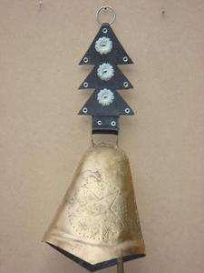 Adorno colgante de copos de nieve metálico hecho a mano, suministros de decoración para fiestas de Navidad en interiores y exteriores - Product Image 5