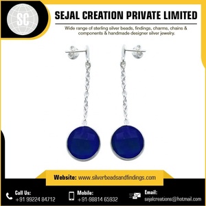 Pendientes de Plata de Ley con Piedras Preciosas Estilo Indio para Mujer, para Bodas o Regalos - Product Image 3