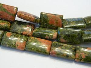 High quality Rectangle Beads unakite bead <b>crystal</b> women <b>necklace</b> jewellery square gemstone bead Jewelry Making suppler - Product Image 4