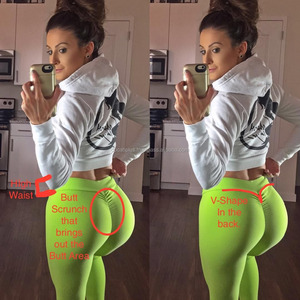 Butterfly Booty Scrunch Bum Scrunch <b>Women</b> <b>Leggings</b> High Rise V Shape Front Fitness <b>Leggings</b> Yoga Pants - Product Image 3