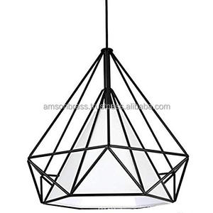 Metal Iron Hanging Pendent Lamp High Quality Cage Design Hanging Pendant Lamp for Home <b>Lighting</b> Decoration - Product Image 6