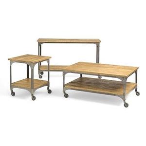 หรูหราอุตสาหกรรมไม้และโลหะโต๊ะกาแฟห้องรับประทานอาหารห้องนั่งเล่นตกแต่งบ้านโต๊ะกาแฟ - Product Image 4