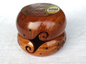 Perceuses et trous sculptés à la main de meilleure qualité, accessoires de Crochet, bol de rangement en fil de bois, 7x4 pouces - Product Image 3