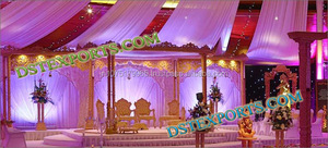 Mandap en bois Akshar, dernières créations, piliers de mariage en bois en forme de paon, mandap traditionnel en bois sculpté pour mariage, décoration d'événements aux États-Unis - Product Image 6