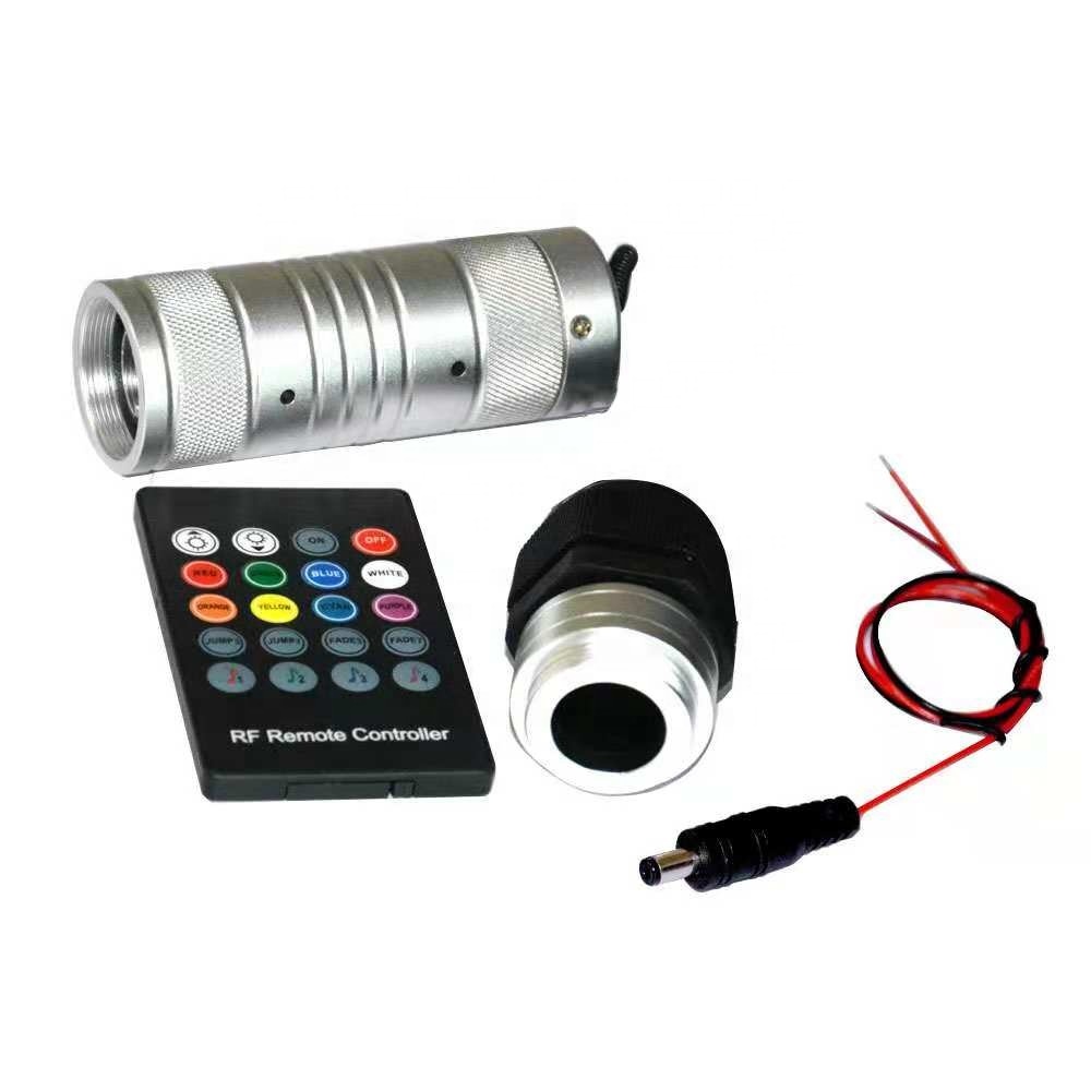 Music Remote Control 7W 12V MINI Audio Discoloration Fiber Optic Light Projector Aperture 20mm