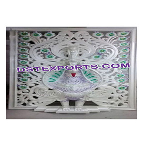 <b>Wedding</b> Stage Peacock Panel, Latest <b>Wedding</b> Fiber Peacock Panel, Stylish Look <b>Wedding</b> Stage <b>Frames</b> Australia Event Decor - Product Image 1