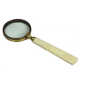 Lupa con mango de hueso, lupa náutica lupa decorativa - Product Image 1