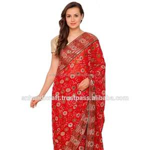 Indian Traditional Saree Ethnic Sari Indian Fancy Ready to Wear Sari Party Dress Handmade Magic - Product Image 1