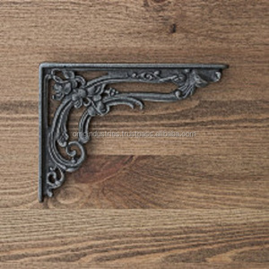 Soporte de estante de hierro resistente de 200 mm de OMG Industries, soporte triangular de diseño de desplazamiento decorativo para montaje en pared del hogar, acabado crudo - Product Image 6