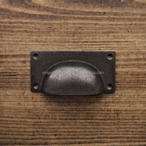 OMG Industries Poignée de porte moderne en fonte en forme de bol et de tiroir Poignée de porte de fenêtre Poignée d'armoire de bureau en laiton contemporain - Product Image 2