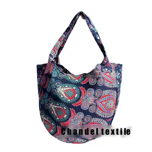 纯棉Mandala-Print-Boho-Hippie-Tote-Carry-Shoulder-Bag-050印度-1手提包和女孩购物袋钱包