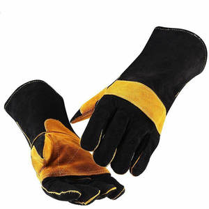 High Quality Cowhide Leather Welding <b>Gloves</b> Winter <b>Warm</b> Long Cuff Design for Industrial <b>Work</b> Wholesale Available - Product Image 2