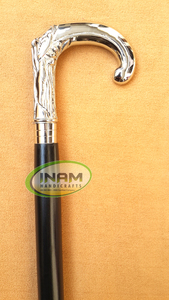 Bâtons de marche en bois pliables, 100x92 cm, style vintage, fait à la main, de qualité supérieure, avec poignée ronde de styliste - Product Image 3